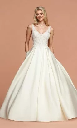 Da Vinci Bridal - 50580 Lace And Mikado Ballgown