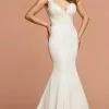 Da Vinci Bridal - 50592 Lace Plunging V Neck Tulle Mermaid Gown -Wedding Dresses shop online da vinci bridal 50592 lace plunging v neck tulle mermaid gown wedding dresses 15449398313043