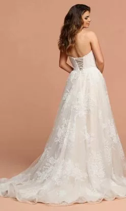 Da Vinci Bridal - 50599 Strapless Sweetheart Tulle Bridal A-line Gown -Wedding Dresses shop online da vinci bridal 50599 strapless sweetheart tulle bridal a line gown bridal dresses 15449421250643