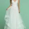 Da Vinci Bridal - 50601 Embroidered V-Neck A-Line Bridal Gown