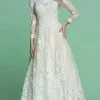 Da Vinci Bridal - 50607 Modest High Neck Lace A-line Dress 1 Da Vinci Bridal - 50607 Modest High Neck Lace A-line Dress -Wedding Dresses shop online da vinci bridal 50607 modest high neck lace a line dress wedding dresses 27951252045907