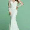Da Vinci Bridal - 50610 Long Sleeve V Neck Trumpet Dress 1 Da Vinci Bridal - 50610 Long Sleeve V Neck Trumpet Dress -Wedding Dresses shop online da vinci bridal 50610 long sleeve v neck trumpet dress wedding dresses 27951239135315