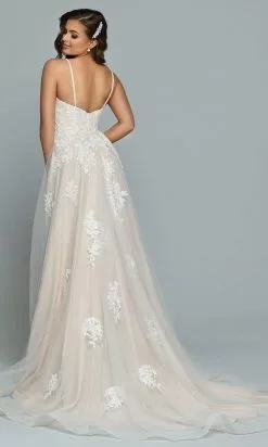 Da Vinci Bridal - 50667 Spaghetti Strap Floral Bridal Gown -Wedding Dresses shop online da vinci bridal 50667 spaghetti strap floral bridal gown bridal dresses 28717718274131