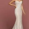 Da Vinci Bridal Da Vinci - Spaghetti Strap Beaded Bridal Gown 50480 - 1 Pc Ivory/Ivory In Size 8 Available -Wedding Dresses shop online da vinci spaghetti strap beaded bridal gown 50480 1 pc ivory ivory in size 8 available ccsale 8 ivory ivory 29126242271315