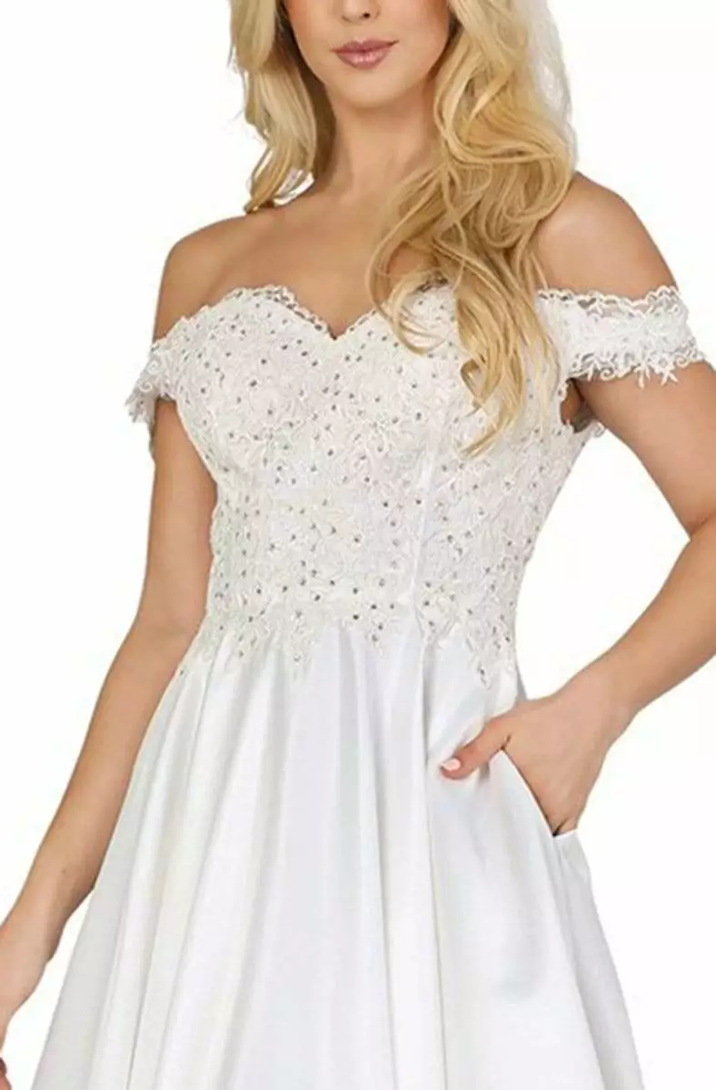 Dancing Queen - 138 Off-Shoulder A-Line Wedding Dress 4 Dancing Queen - 138 Off-Shoulder A-Line Wedding Dress - Image 2