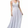 Dancing Queen - 142 Embellished V-Neck A-Line Wedding Gown