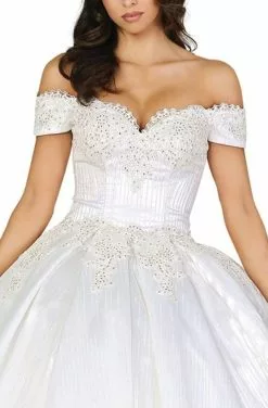 Dancing Queen - 147 Embellished Off-Shoulder Wedding Dress -Wedding Dresses shop online dancing queen 147 embellished off shoulder wedding dress wedding dresses 28051431293011