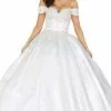 Dancing Queen - 147 Embellished Off-Shoulder Wedding Dress