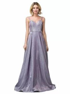 Dancing Queen - 2720 Sleeveless V-neck A-line Gown -Wedding Dresses shop online dancing queen 2720 sleeveless v neck a line gown prom dresses xs lilac 32165830492243