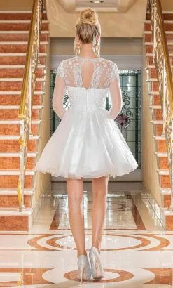 Dancing Queen 3284 - Sheer Embroidered Cocktail Dress 5 Dancing Queen 3284 - Sheer Embroidered Cocktail Dress -Wedding Dresses shop online dancing queen 3284 sheer embroidered cocktail dress cocktail dresses 32208523690067