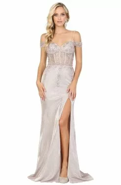 Dancing Queen - 4011 Embellished Off-Shoulder Trumpet Dress 7 Dancing Queen - 4011 Embellished Off-Shoulder Trumpet Dress -Wedding Dresses shop online dancing queen 4011 embellished off shoulder trumpet dress evening dresses xs rose gold 28768003391571