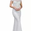 Dancing Queen - 53 Embellished Lace Off-Shoulder Trumpet Wedding Gown