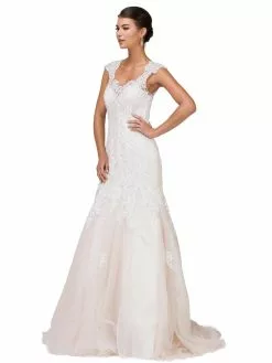 Dancing Queen Bridal - 11 Scoop Neck Lace Bridal Gown -Wedding Dresses shop online dancing queen bridal 11 scoop neck lace bridal gown bridal dresses 5940260700217