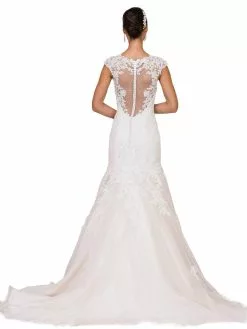 Dancing Queen Bridal - 11 Scoop Neck Lace Bridal Gown -Wedding Dresses shop online dancing queen bridal 11 scoop neck lace bridal gown bridal dresses 5940260732985