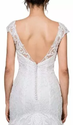 Dancing Queen Bridal - 58 Lace Applique Bateau Trumpet Gown -Wedding Dresses shop online dancing queen bridal 58 lace applique bateau trumpet gown wedding dresses 28011890638931