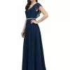 Dancing Queen Butterfly Sleeve Wrap Gown 2072 -Wedding Dresses shop online dancing queen butterfly sleeve wrap gown 2072 ccsale s navy 5537067368505