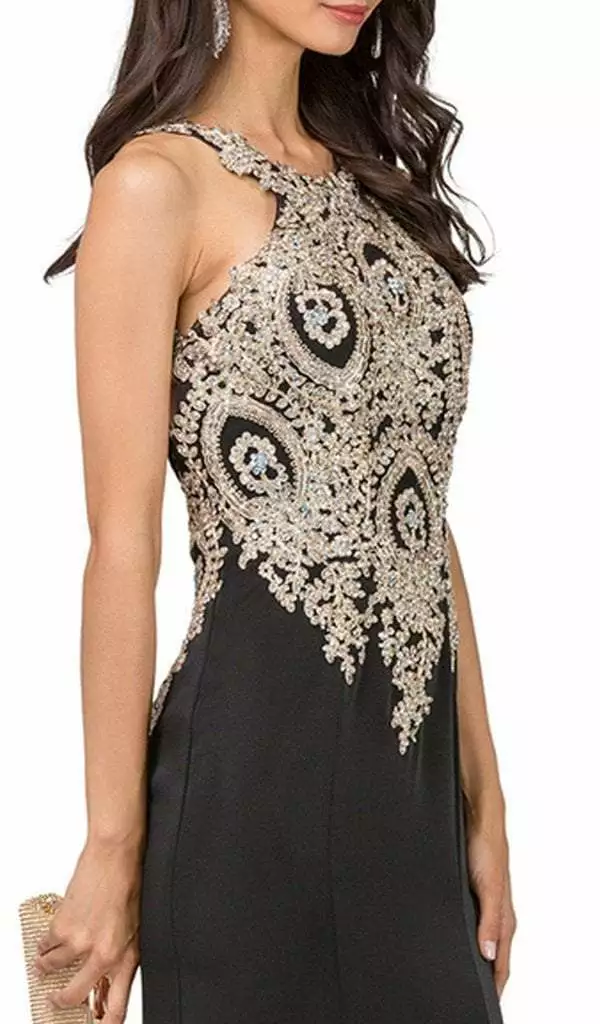 Dancing Queen - Embellished Halter Fitted Prom Dress 2349 5 Dancing Queen - Embellished Halter Fitted Prom Dress 2349 - Image 3