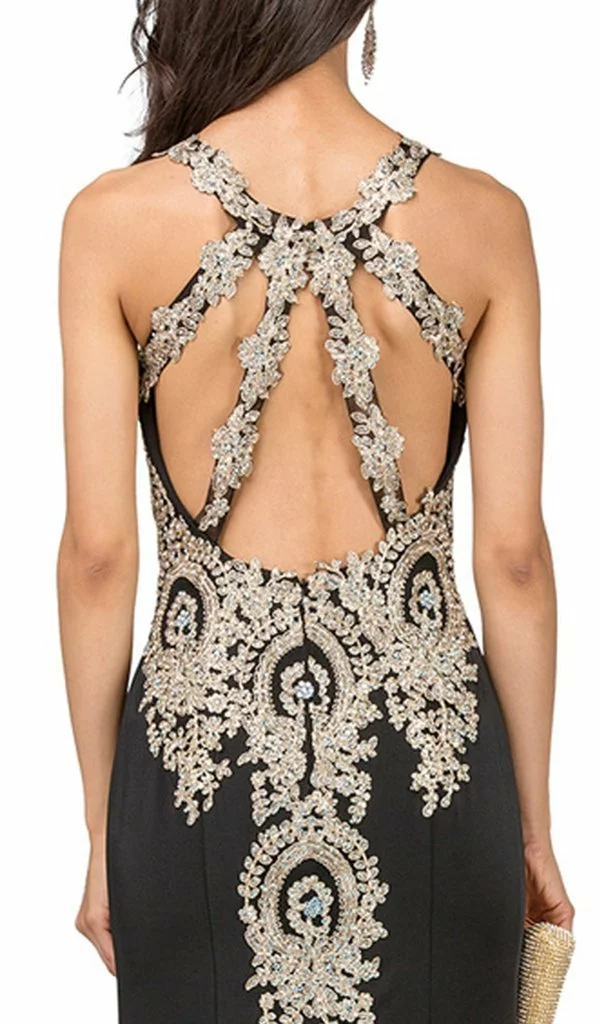 Dancing Queen - Embellished Halter Fitted Prom Dress 2349 6 Dancing Queen - Embellished Halter Fitted Prom Dress 2349 - Image 4