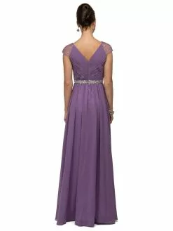 Dancing Queen Illusion Cap Sleeve Pleated V-Neck Chiffon Evening Dress 9182 7 Dancing Queen Illusion Cap Sleeve Pleated V-Neck Chiffon Evening Dress 9182 -Wedding Dresses shop online dancing queen illusion cap sleeve pleated v neck chiffon evening dress 9182 ccsale 6153993224249