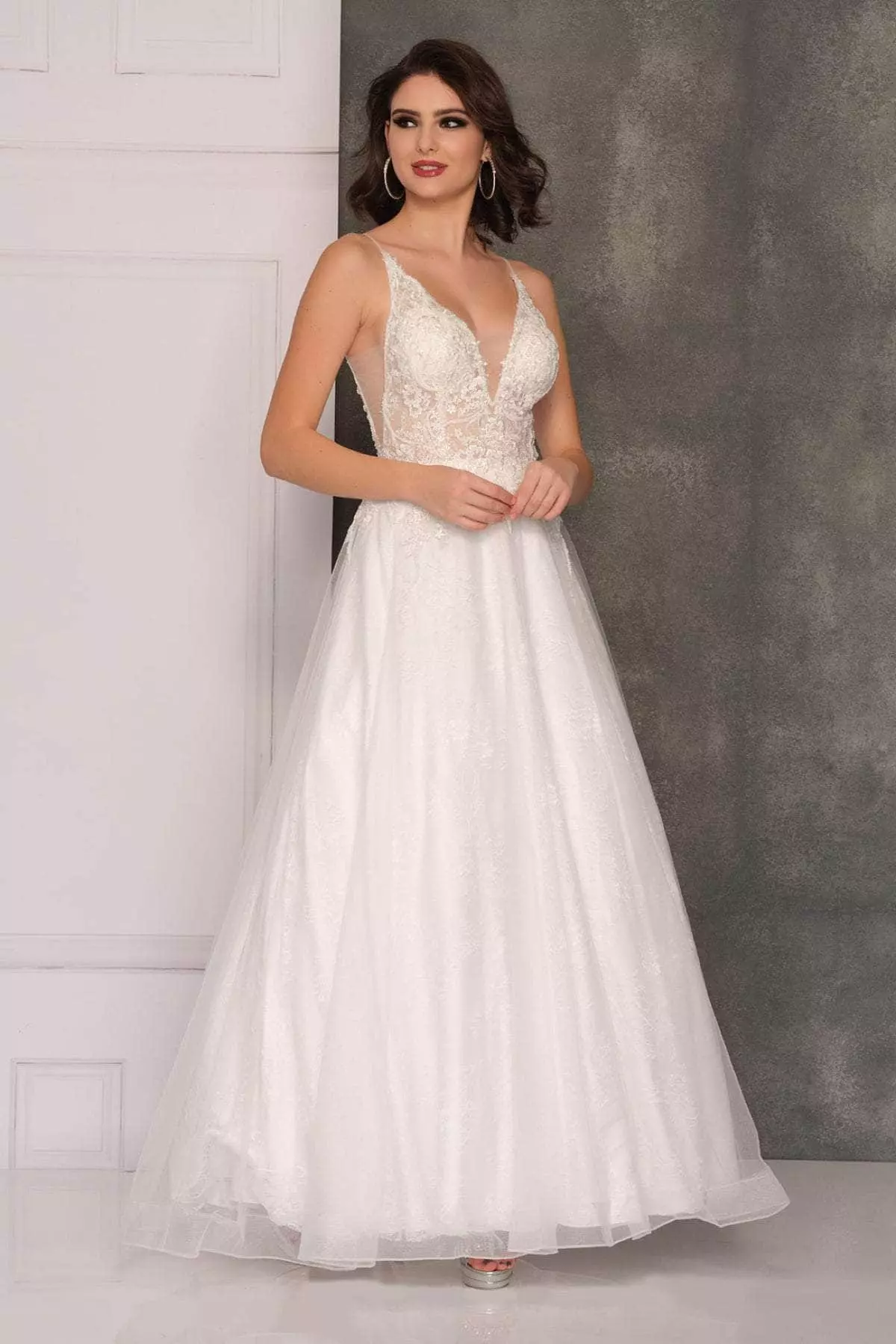 Dave & Johnny 10517 - Embellished A-Line Bridal Gown 3 Dave & Johnny 10517 - Embellished A-Line Bridal Gown