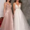 Dave & Johnny 9671W - Embroidered Illusion Bridal Gown