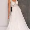 Dave & Johnny Bridal A10583 - Flowy Chiffon Skirt Bridal Gown -Wedding Dresses shop online dave johnny bridal a10583 flowy chiffon skirt bridal gown special occasion dress 0 ivory 30926432829523