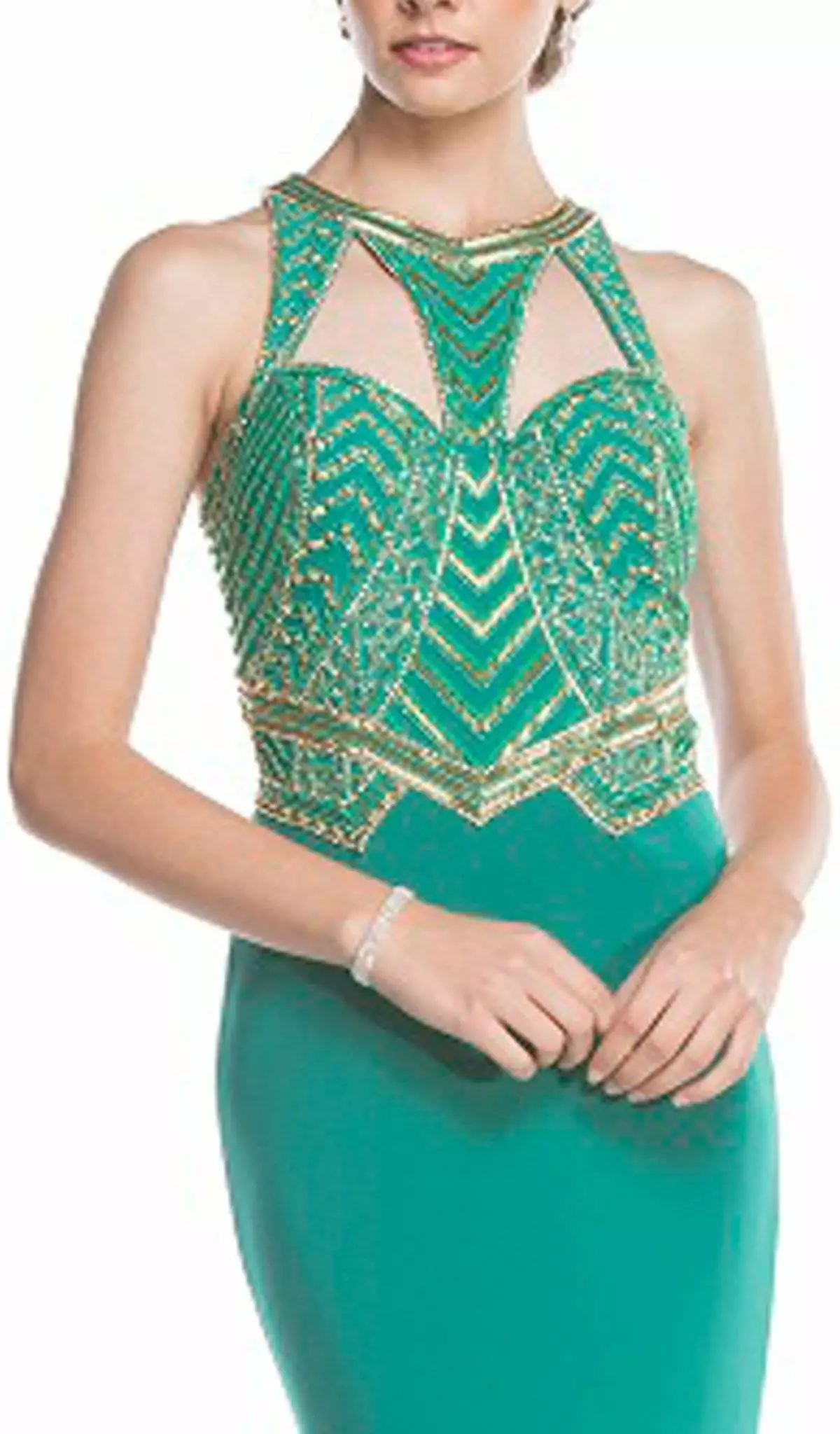 Aspeed Design - Elegant Embellished Halter Sheath Prom Dress 5 Aspeed Design - Elegant Embellished Halter Sheath Prom Dress - Image 3