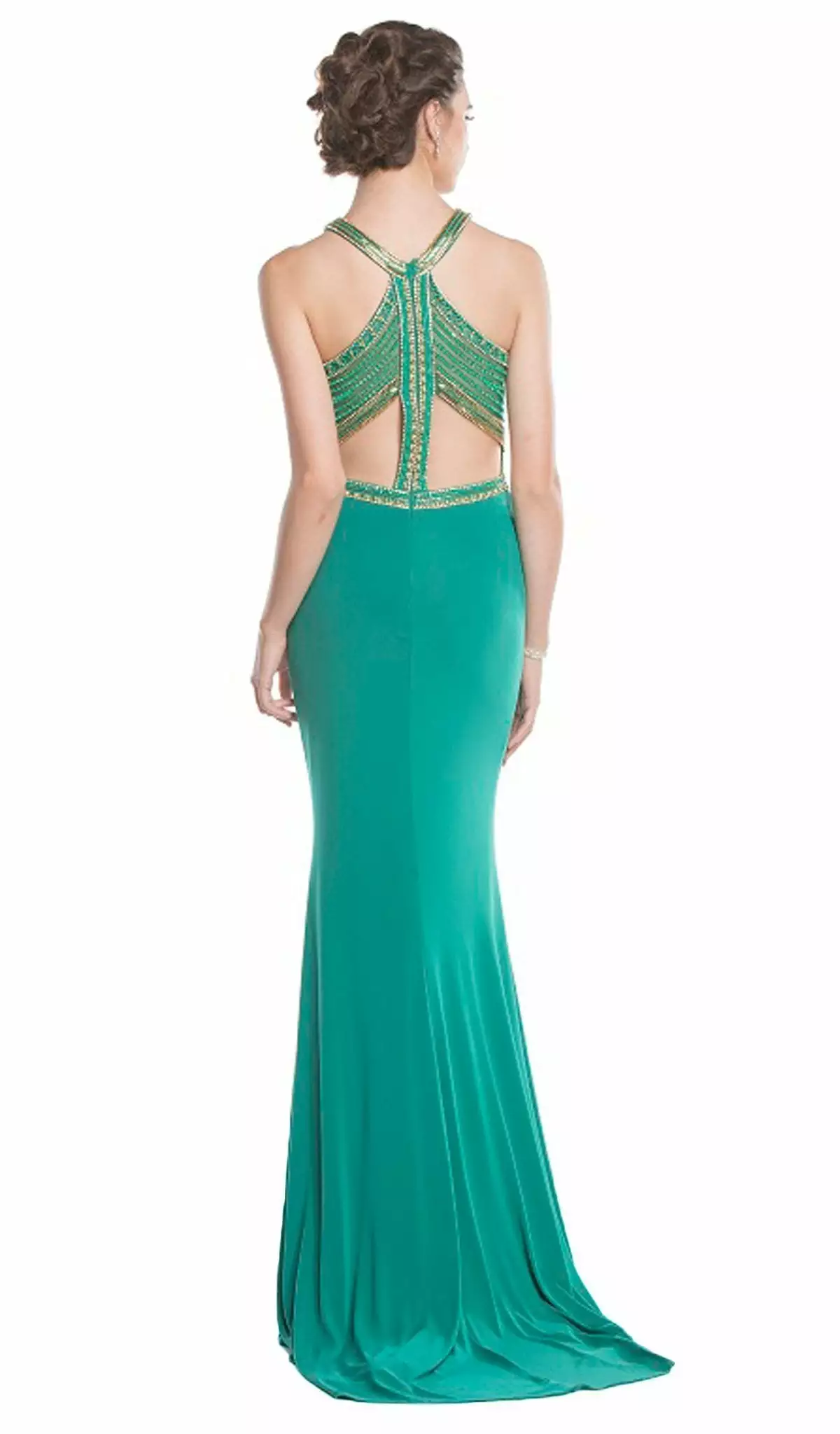 Aspeed Design - Elegant Embellished Halter Sheath Prom Dress 4 Aspeed Design - Elegant Embellished Halter Sheath Prom Dress - Image 2