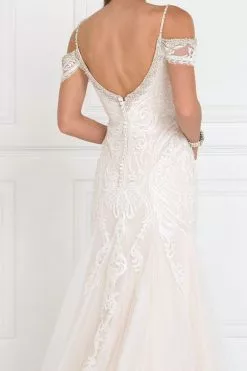 Elizabeth K Bridal - GL1513 Lace Appliqued Off Shoulder Straps Bridal Dress 9 Elizabeth K Bridal - GL1513 Lace Appliqued Off Shoulder Straps Bridal Dress -Wedding Dresses shop online elizabeth k bridal gl1513 lace appliqued off shoulder straps bridal dress bridal dresses 28767562399827