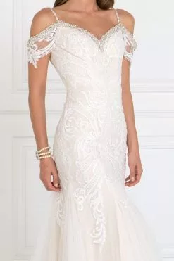 Elizabeth K Bridal - GL1513 Lace Appliqued Off Shoulder Straps Bridal Dress 8 Elizabeth K Bridal - GL1513 Lace Appliqued Off Shoulder Straps Bridal Dress -Wedding Dresses shop online elizabeth k bridal gl1513 lace appliqued off shoulder straps bridal dress bridal dresses 5412929077305