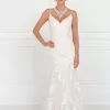 Elizabeth K Bridal - GL1515 Beaded Lace V-neck Trumpet Bridal Gown