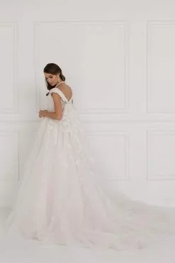Elizabeth K Bridal - GL1589 Jewel Adorned Off Shoulder Trailing Paneled Gown -Wedding Dresses shop online elizabeth k bridal gl1589 jewel adorned off shoulder trailing paneled gown wedding dresses 5412925636665