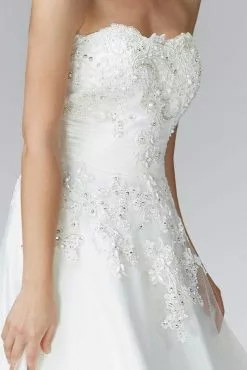 Elizabeth K Bridal - GL2077 Bead Embellished Strapless Bridal Dress -Wedding Dresses shop online elizabeth k bridal gl2077 bead embellished strapless bridal dress special occasion dress 5412818255929