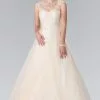 Elizabeth K Bridal - GL2202 Embroidered Ruched Bridal Dress