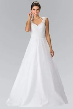Elizabeth K Bridal - GL2202 Embroidered Ruched Bridal Dress -Wedding Dresses shop online elizabeth k bridal gl2202 embroidered ruched bridal dress special occasion dress xs white 28807154368595