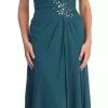 Elizabeth K - GL1003 One Shoulder Ruched Applique Gown -Wedding Dresses shop online elizabeth k gl1003 one shoulder ruched applique gown special occasion dress xs teal 28956506325075