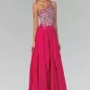 Elizabeth K - GL1128 Asymmetrical Bejeweled Chiffon Gown 1 Elizabeth K - GL1128 Asymmetrical Bejeweled Chiffon Gown -Wedding Dresses shop online elizabeth k gl1128 asymmetrical bejeweled chiffon gown special occasion dress xs fuchsia 5412269129785