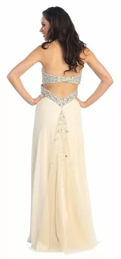 Elizabeth K - GL1151 Jewel Accented Sweetheart Chiffon Dress -Wedding Dresses shop online elizabeth k gl1151 jewel accented sweetheart chiffon dress special occasion dress 5412558340153