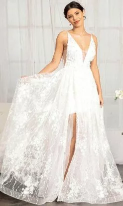 Elizabeth K GL1984 - Sleeveless Floral A-Line Dress 9 Elizabeth K GL1984 - Sleeveless Floral A-Line Dress -Wedding Dresses shop online elizabeth k gl1984 sleeveless floral a line dress wedding dresses 30134760931411