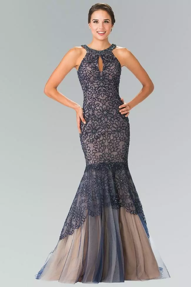 Elizabeth K Bridal Elizabeth K - GL2262 Embroider Two Piece Halter Mermaid Gown 5 Elizabeth K Bridal Elizabeth K - GL2262 Embroider Two Piece Halter Mermaid Gown - Image 3