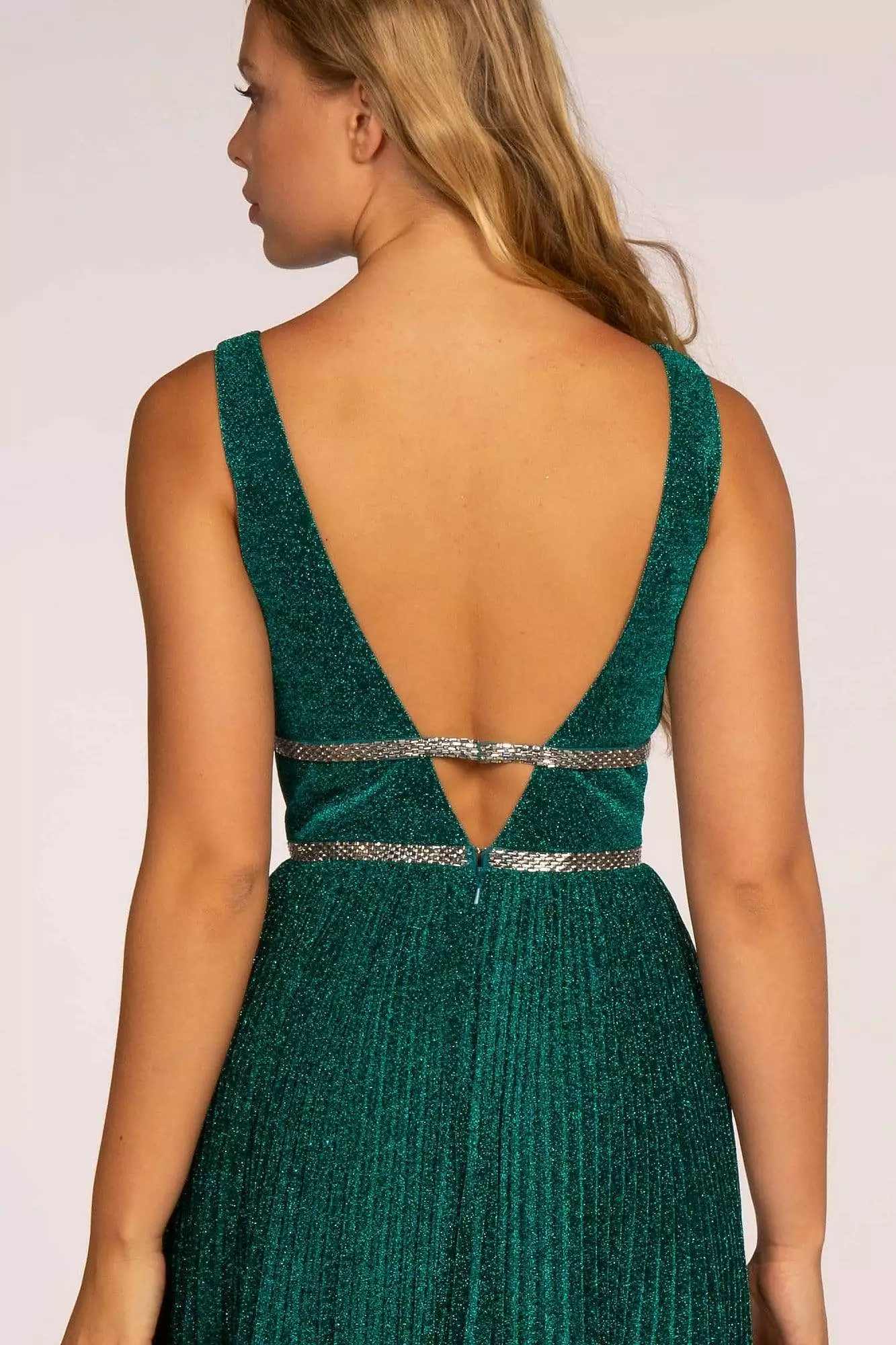 Elizabeth K - GL2501 Illusion Plunging Neck Metallic Prom Dress 13 Elizabeth K - GL2501 Illusion Plunging Neck Metallic Prom Dress - Image 11