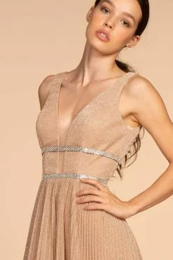 Elizabeth K - GL2501 Illusion Plunging Neck Metallic Prom Dress 19 Elizabeth K - GL2501 Illusion Plunging Neck Metallic Prom Dress -Wedding Dresses shop online elizabeth k gl2501 illusion plunging neck metallic prom dress special occasion dress 28465780392019