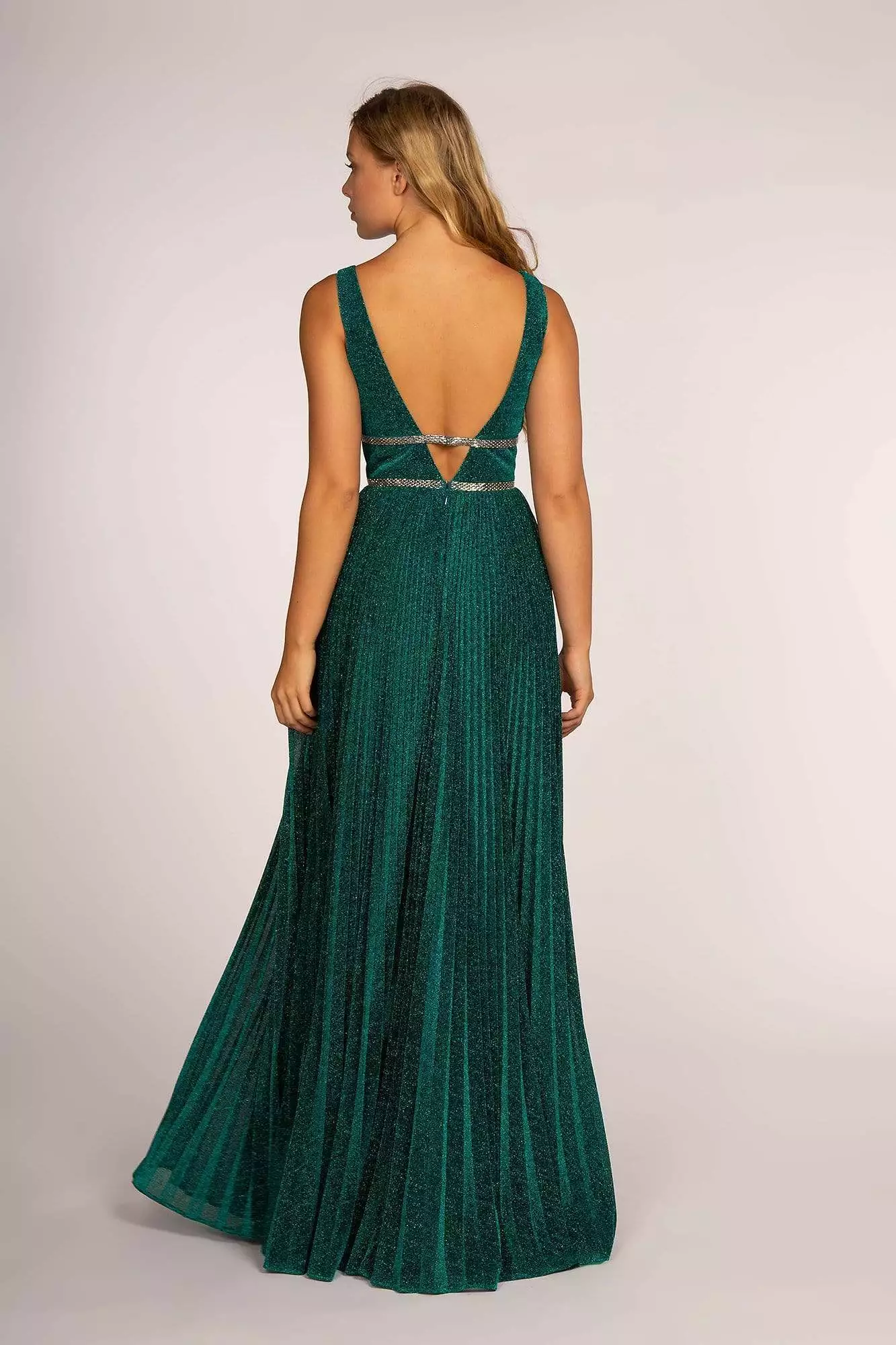 Elizabeth K - GL2501 Illusion Plunging Neck Metallic Prom Dress 11 Elizabeth K - GL2501 Illusion Plunging Neck Metallic Prom Dress - Image 9