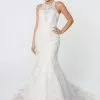 Elizabeth K - GL2818 Embellished Illusion Jewel Trumpet Bridal Dress -Wedding Dresses shop online elizabeth k gl2818 embellished illusion jewel trumpet bridal dress wedding dresses xs ivory cream 28331822710867