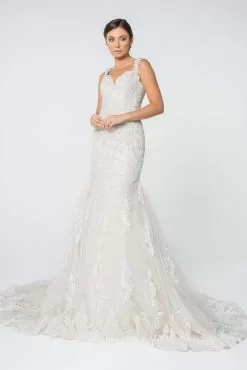 Elizabeth K - GL2819 Lace Sweetheart Mermaid Gown With Train