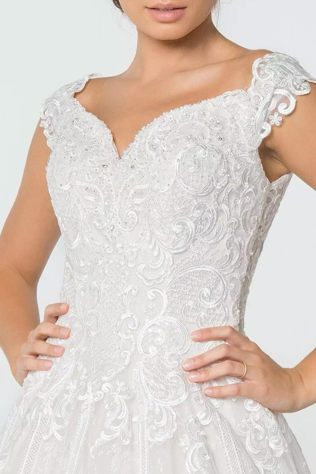 Elizabeth K - GL2823 Embellished Lace A-line Wedding Gown 5 Elizabeth K - GL2823 Embellished Lace A-line Wedding Gown - Image 3