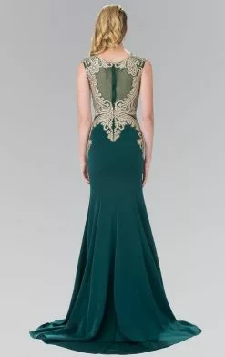 Elizabeth K - Gold Toned Embroidered Beaded Bodice Gown GL1461 -Wedding Dresses shop online elizabeth k gold toned embroidered beaded bodice gown gl1461 evening dressses 28840873754707