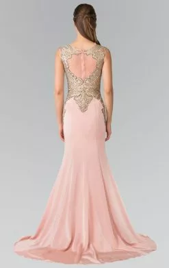 Elizabeth K - Gold Toned Embroidered Beaded Bodice Gown GL1461 -Wedding Dresses shop online elizabeth k gold toned embroidered beaded bodice gown gl1461 evening dressses 5412140613689