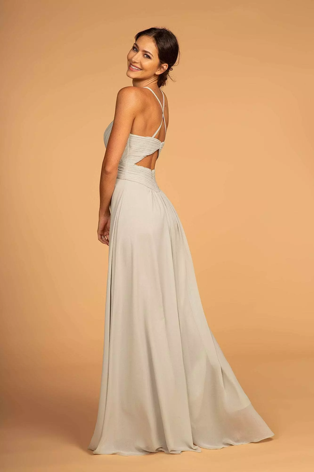 Elizabeth K - Plunging Crisscross Pleated Bodice A-Line Gown GL2609 10 Elizabeth K - Plunging Crisscross Pleated Bodice A-Line Gown GL2609 - Image 8