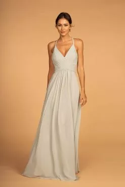 Elizabeth K - Plunging Crisscross Pleated Bodice A-Line Gown GL2609 18 Elizabeth K - Plunging Crisscross Pleated Bodice A-Line Gown GL2609 -Wedding Dresses shop online elizabeth k plunging crisscross pleated bodice a line gown gl2609 ccsale m sage 30473459630163
